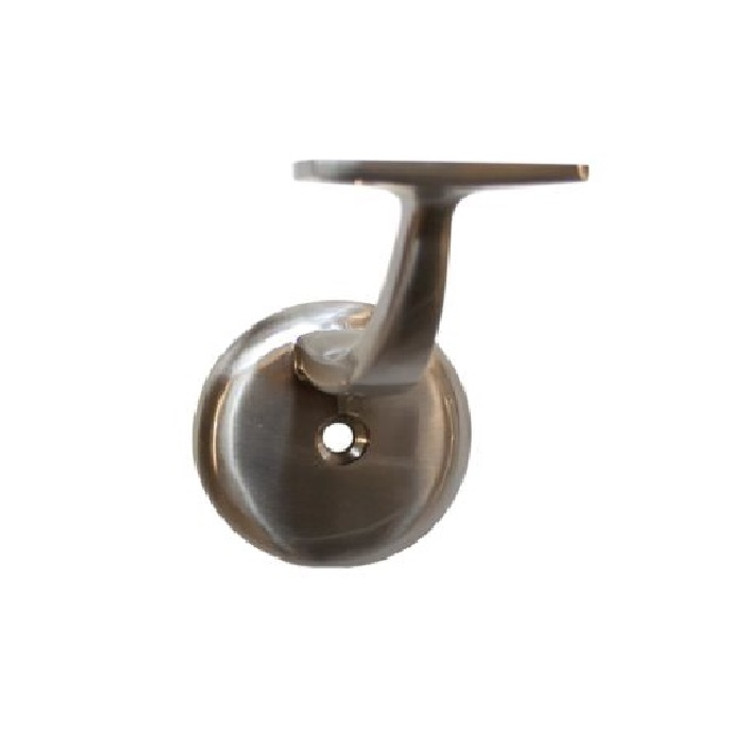 Orca Hardware Hd Handrail Bracket With Round Base Heavy Duty, Zinc Alloy, Satin Nickel