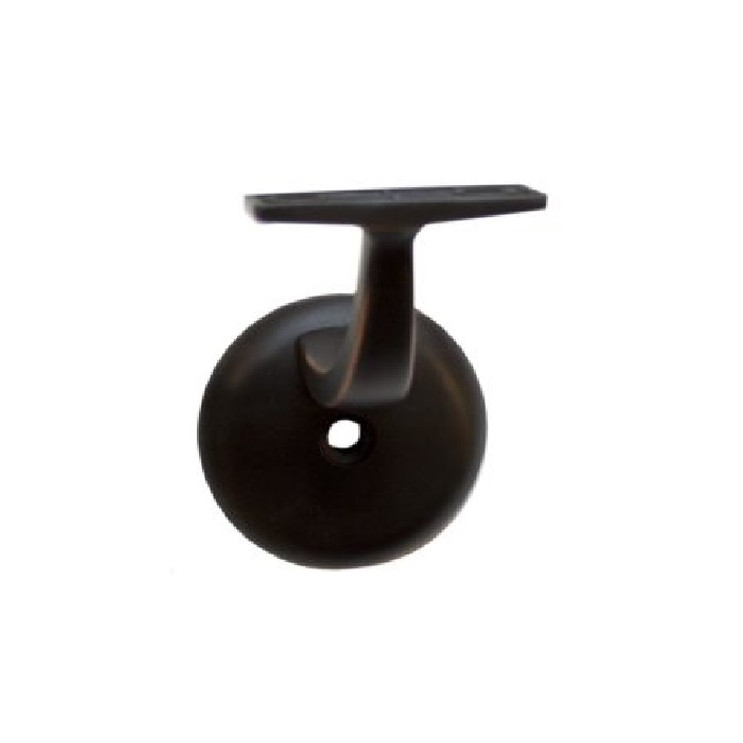 Orca Hardware Hd Handrail Bracket With Round Base Heavy Duty, Zinc Alloy, Oil Rubbed Dark Bronze