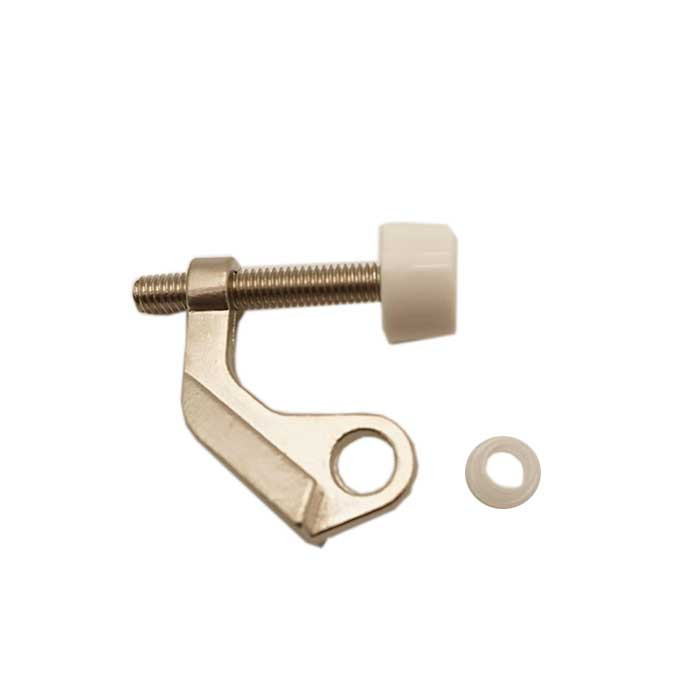 Orca Hardware Hinge Pin Door Stop, With White Tip, Zinc Alloy, Satin Nickel