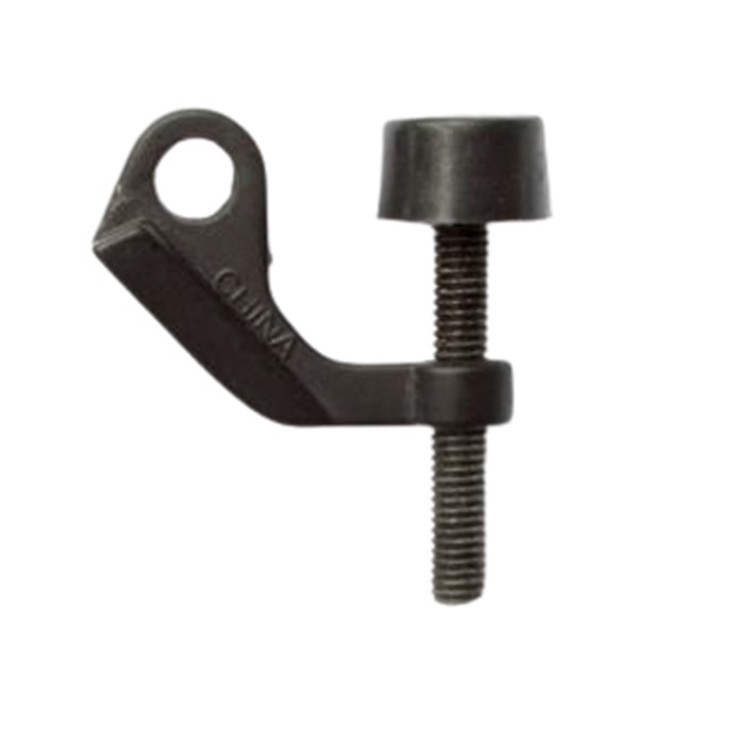 Orca Hardware Hinge Pin Door Stop, With Tip, Zinc Alloy, Matte Black-TH-HPDS-BL