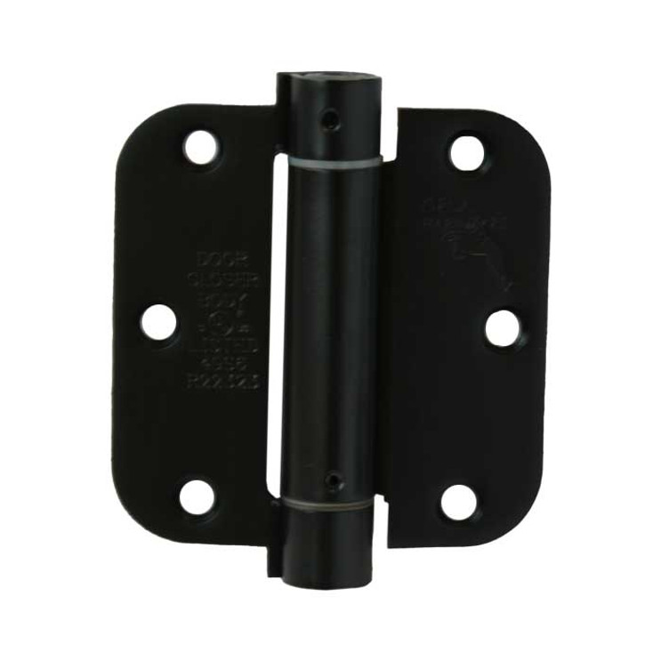 Orca Hardware Spring Steel Hinge 3-1/2" X 3-1/2" X 5/8" Radius Corner, /Us10B, Oil Rubbed Bronze