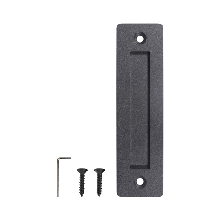 Orca Hardware Barn Door Flush Pull 8.62", Matte Black