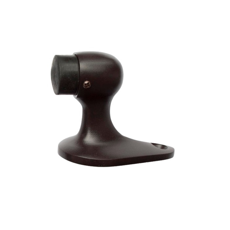 Orca Hardware Goose Neck Floor Stop With Black Tip, 2-1/4" Height, Matte Black