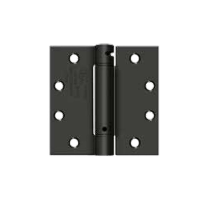 Orca Hardware Spring Steel Hinge 4-1/2" X 4-1/2" X Square Corner, Matte Black