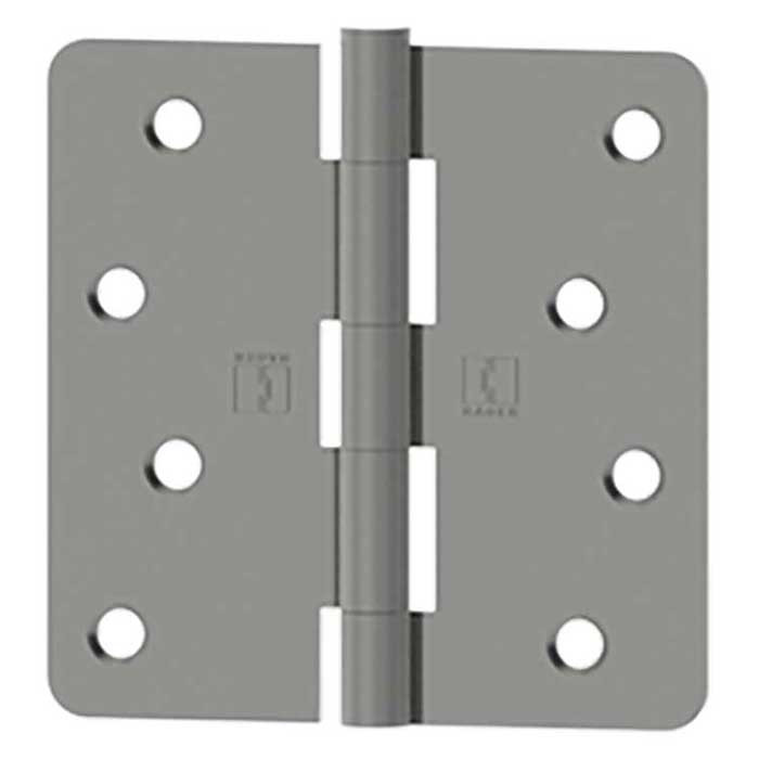 Hager Full Mortise Residential Hinge 1/4" Radius Corner Plain Bearing Steel 3-1/2" X 3-1/2", Satin Chrome