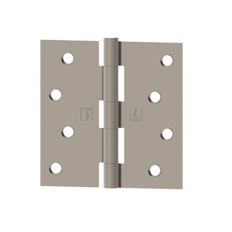 Hager Full Mortise Residential Hinge Square Corner Plain Bearing Steel 3-1/2" X 3-1/2", Satin Nickel