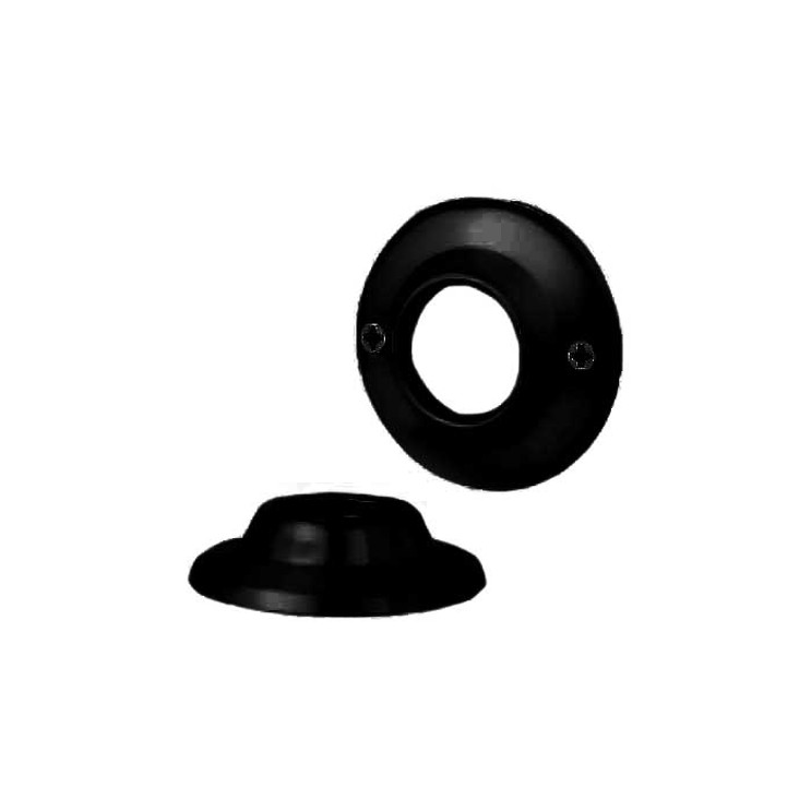 Orca Hardware Shower Curtain Rod Holder Straight, Exposed Screws, Matte Black
