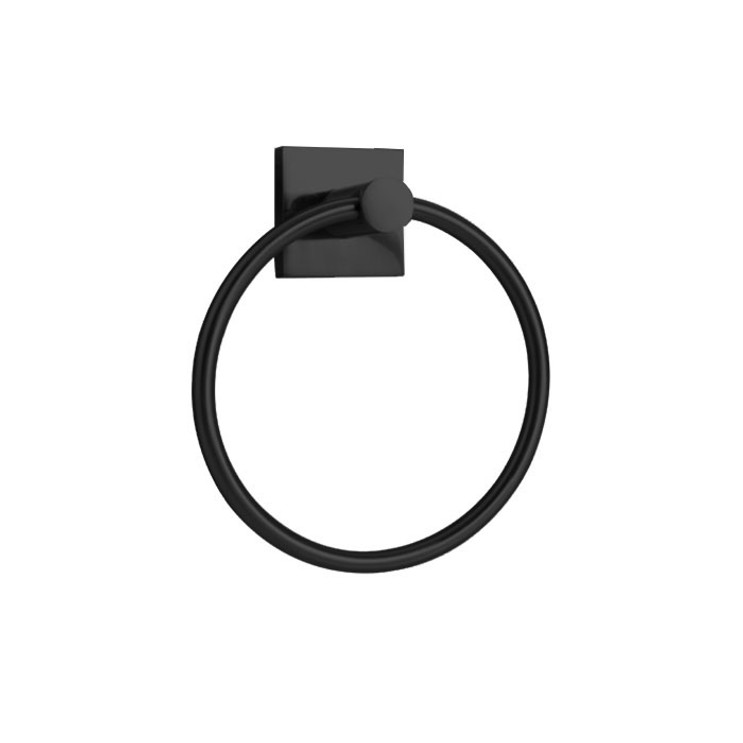 Orca Hardware Vashon Towel Ring, Matte Black