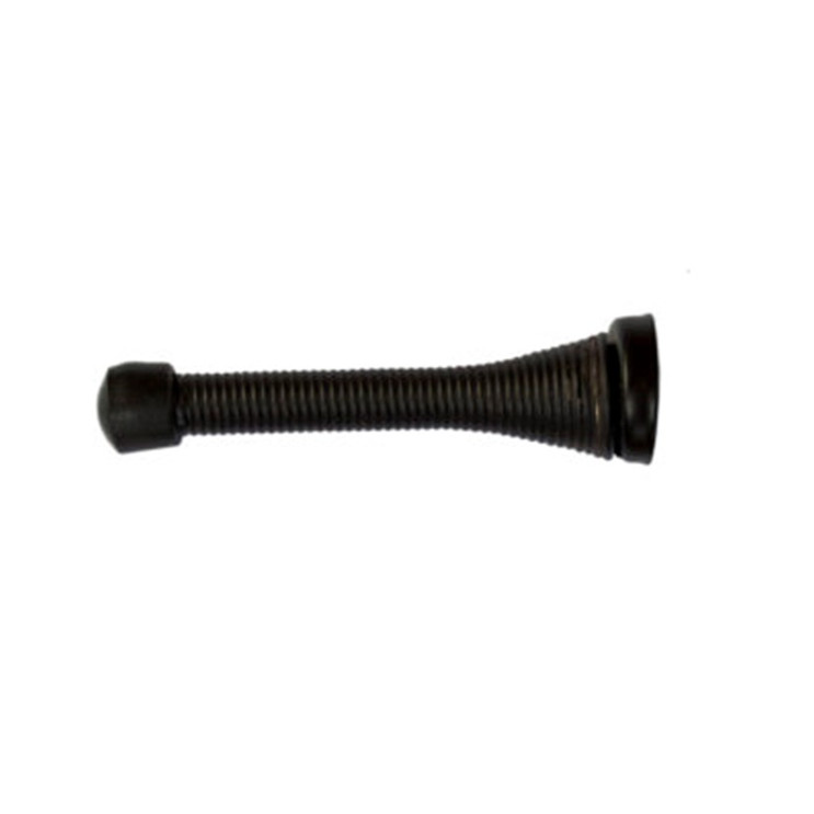 Orca Hardware 3-1/8" Spring Door Stop With Tip, Matte Black