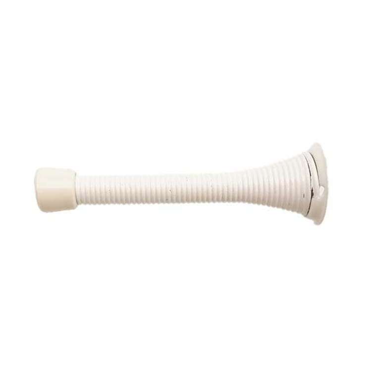 Orca Hardware 3-1/8" Spring Door Stop With Tip, T, White