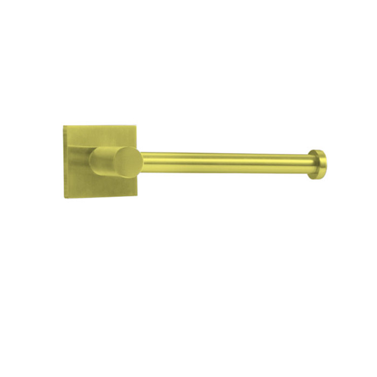 Orca Hardware Vashon Straight Euro Toilet Paper Holder, Satin Brass