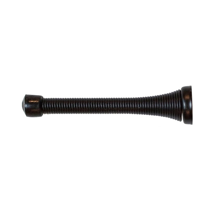 Orca Hardware 3-3/4" Spring Door Stop -/4" With Black Tip, Oil Rubbed Dark Bronze