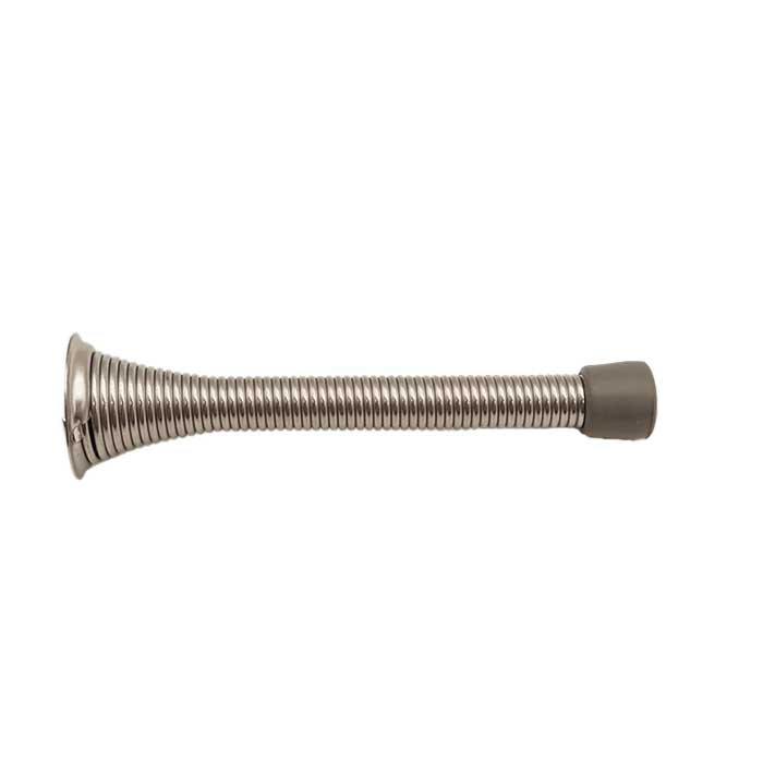 Orca Hardware 3-3/4" Spring Door Stop -/4" With Grey Tip, Satin Nickel