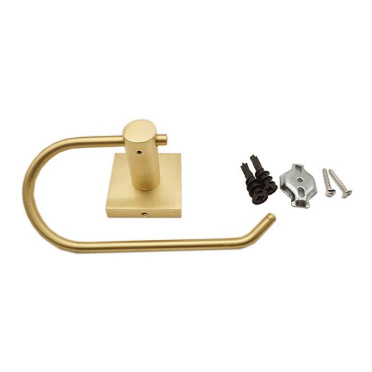Orca Hardware Vashon Curved Euro Toilet Paper Holder, Satin Brass