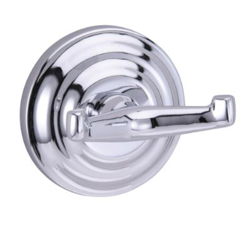 Orca Hardware Waldron Double Robe Hook, Polished Chrome