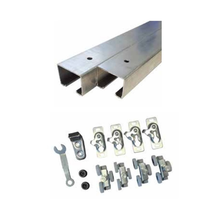 Orca Hardware Bpk1100 Bypass Door Hardware Kit 48", 150 Lbs., 2, 3/4" To 1-3/8" Thickness