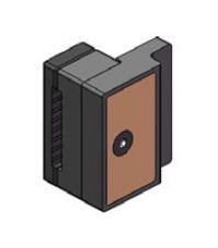 Orca Hardware Barn Door-Flat Track Extra Stop For Spoke Wheel Hanger-Set Of 2, Matte Black