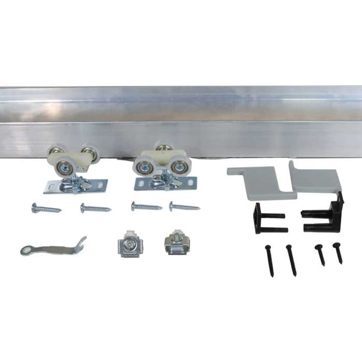 Orca Hardware Single Track Wall Mount Door Hardware Kit 96" Ed Fascia And For 1" To 1 3/4" Thick, Up To 200 Lbs. S