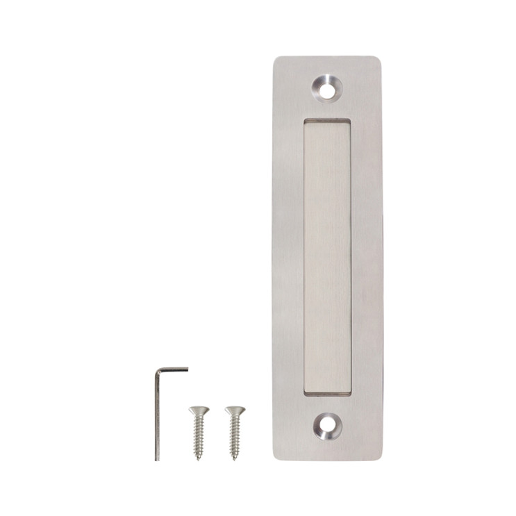 Orca Hardware Barn Door Flush Pull 8.62", Satin Stainless