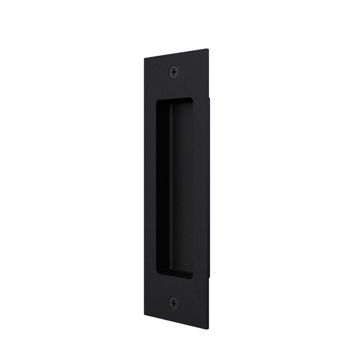 Orca Hardware Rectangular Pull For Sliding Doors 6.5", Matte Black