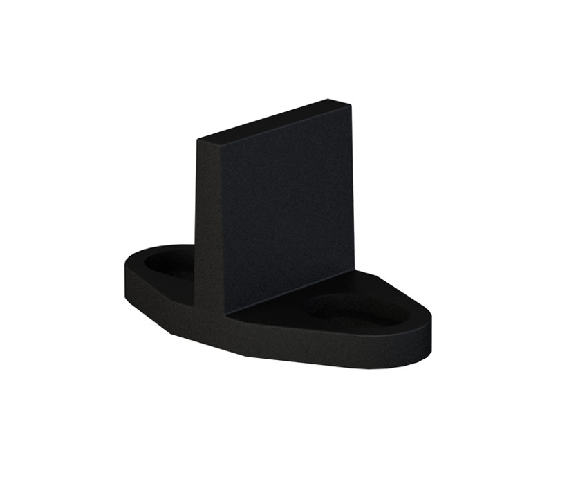Orca Hardware Barn Door-Flat Track Metal Guide For, Matte Black