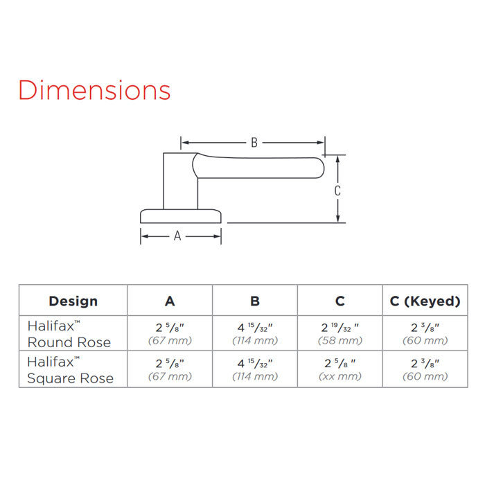 Kwikset Halifax Keyed Entry Lever Smartkey With Square Rose, 6-Way Adjustable Latch And Round Corner Strike, Satin Chrome