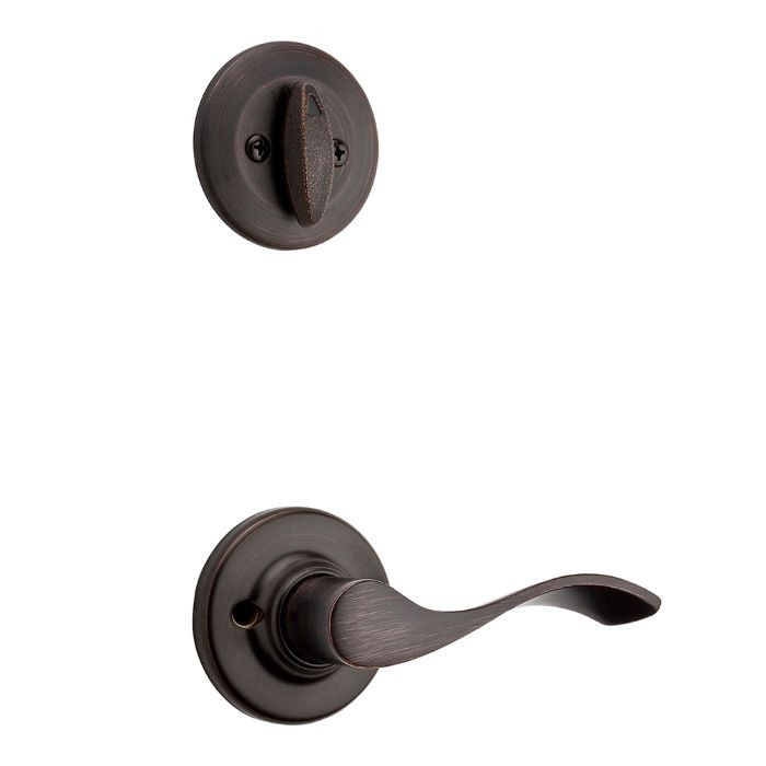 Kwikset Balboa Lever Interior Single Cylinder Handleset Trim Left Hand, Venetian Bronze