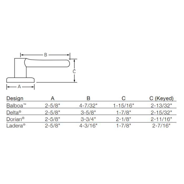 Kwikset Dorian Lever Interior Single Cylinder Handleset Trim, Bright Polished Chrome