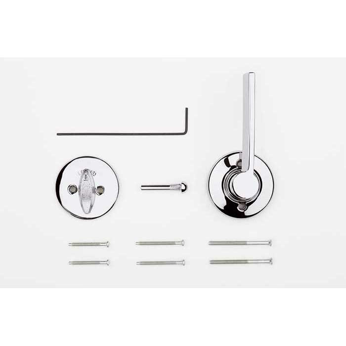 Kwikset Ladera Lever With Round Rose Interior Single Cylinder Handleset Trim Right Hand, Bright Polished Chrome