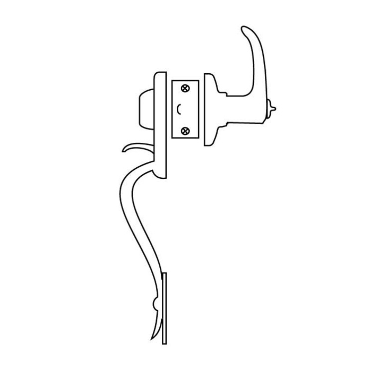 Kwikset Pembroke Lever LH Left Hand Interior Single Cylinder Handleset Trim, Round Rose, Satin Nickel