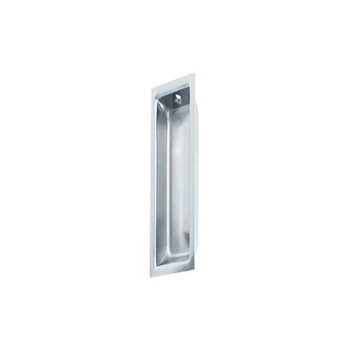 Orca Hardware Rectangular Flush Pull, Bright Polished Chrome