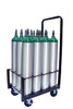 12 Pc Oxygen Cylinder Cart with 4 inch Wheels