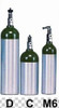 Portable Aluminum 'C' Size Oxygen Tank - 248 Liter Capacity