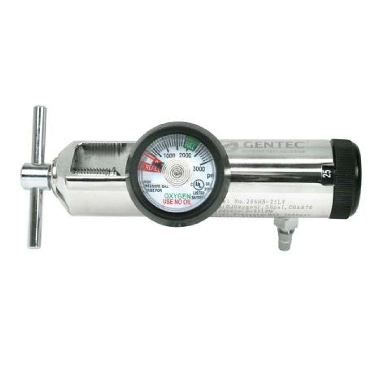 Economy Brass Oxygen Regulator 0-25 Lpm