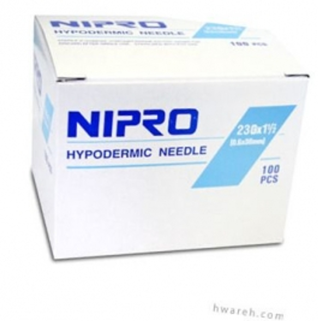 Hypodermic Needle, Regular Bevel, 23g X 1, Light Blue - Box Of 100