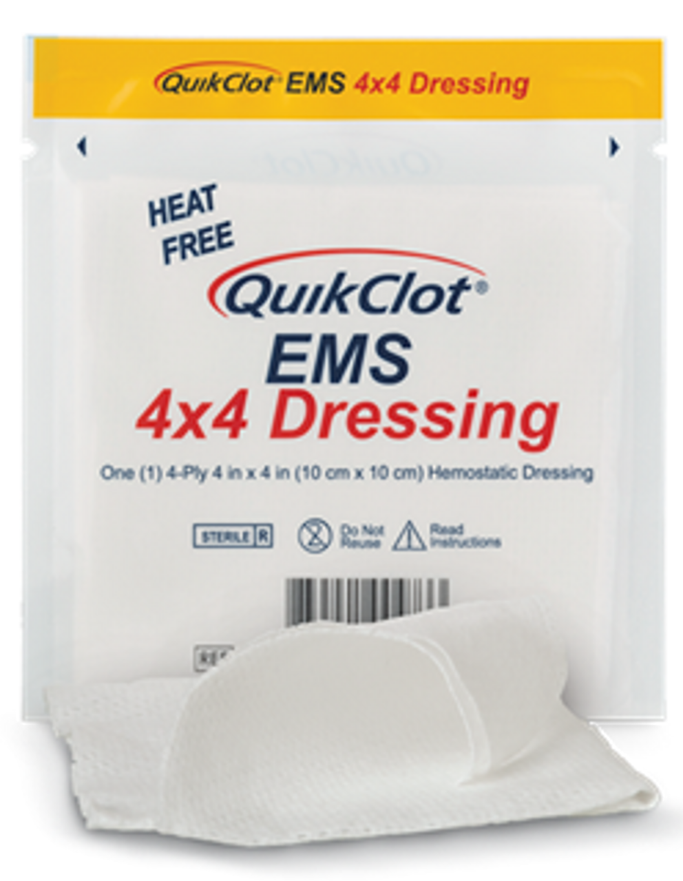 QuikClot ® EMS 4" x 4" Hemostatic Gauze Dressing - 10 per Box QuikClot ® EMS 4" x 4" Hemostatic Gauze Dressing - 10 per Box