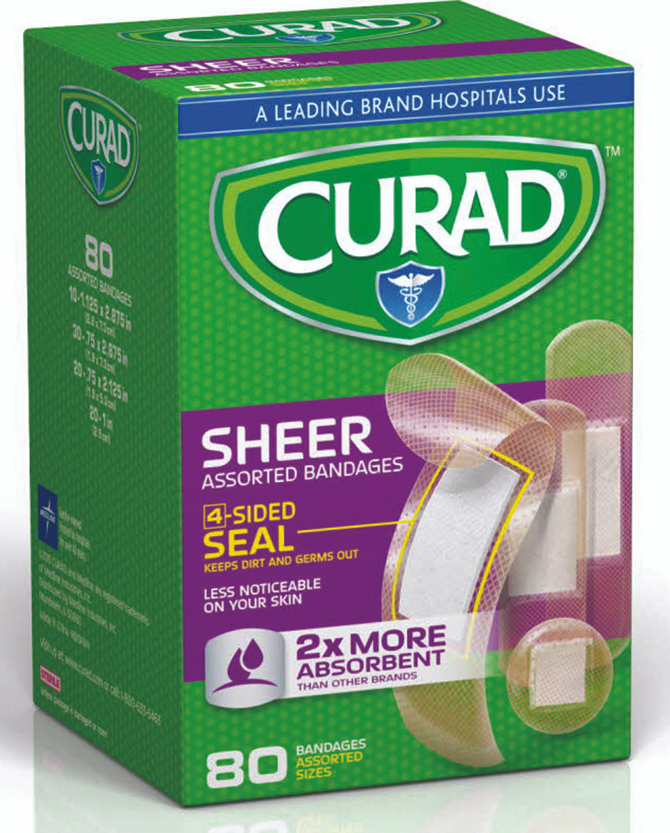 Assorted Sheer Bandaids - 80 per Box