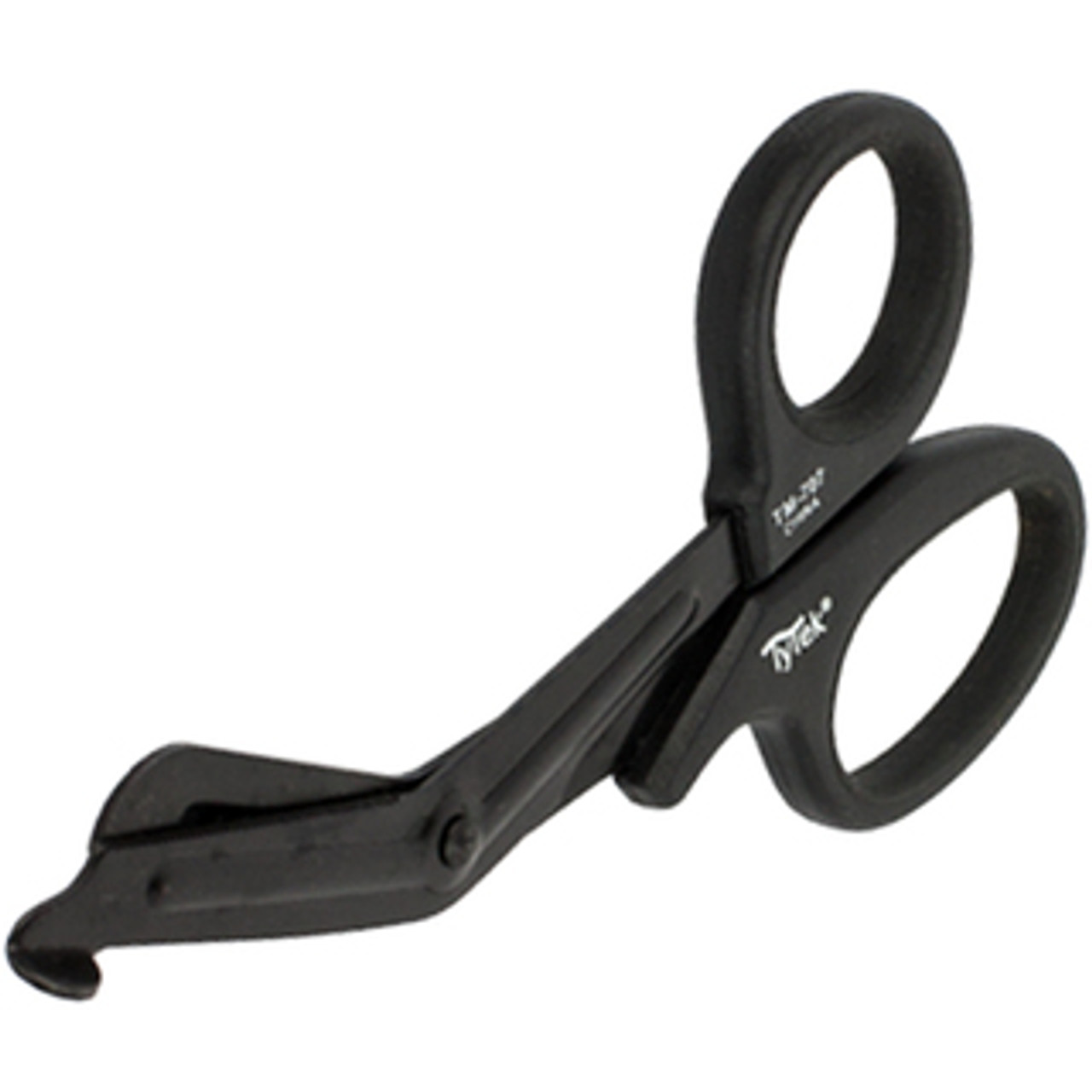 Tactical Black Piranha Trauma Scissors with Comfort-Grip Handle 7.25