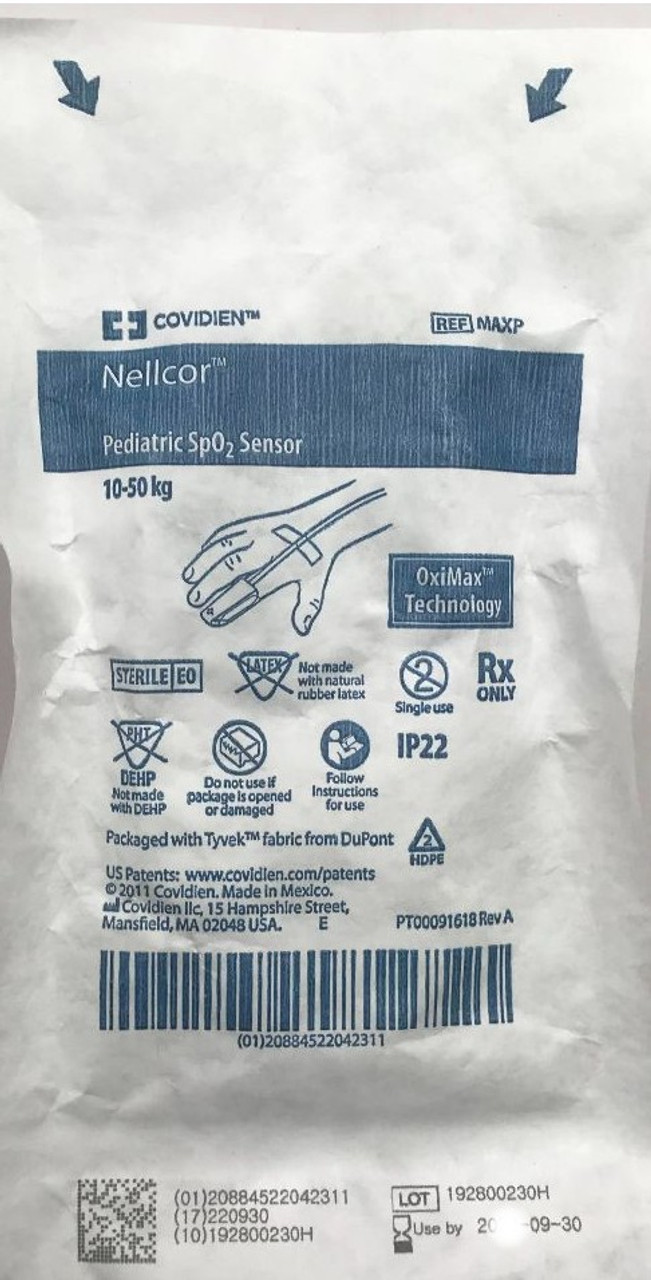 Nellcor Oximax Pediatric Disposable SpO2 Pulse Ox Sensor