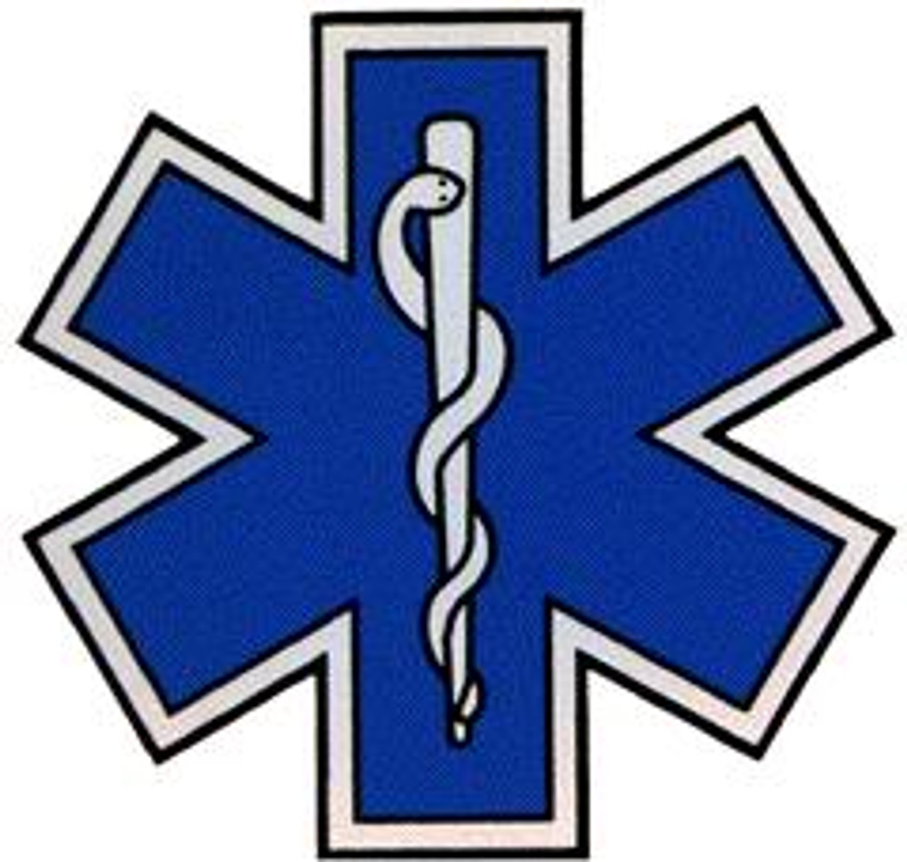 Green Star of Life Reflective Window Decal Police Fire EMS Viny