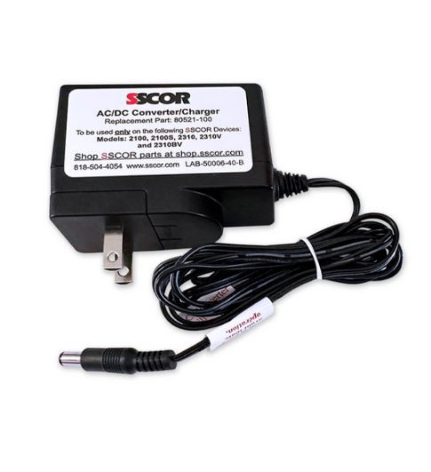 AC Charger for SSCORT Ten, SSCORT VX-2 and Quickdraw Suction Units
