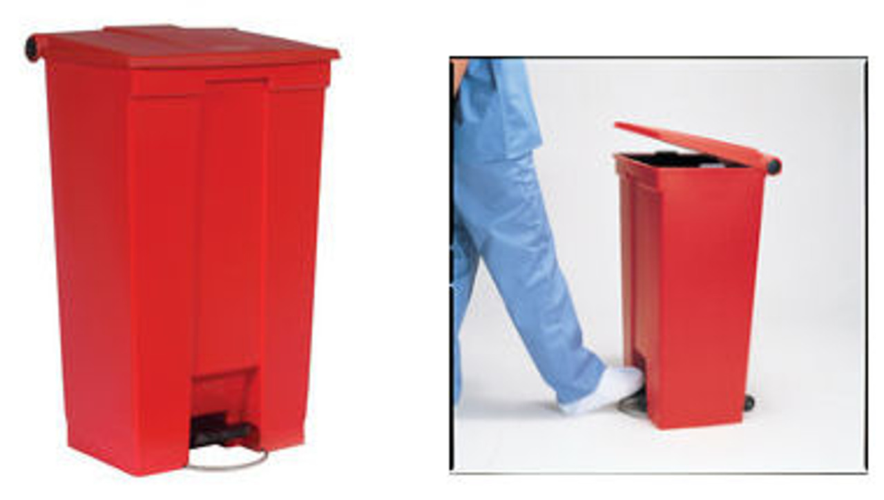 Step-On Waste Container 23 Gallon - Red