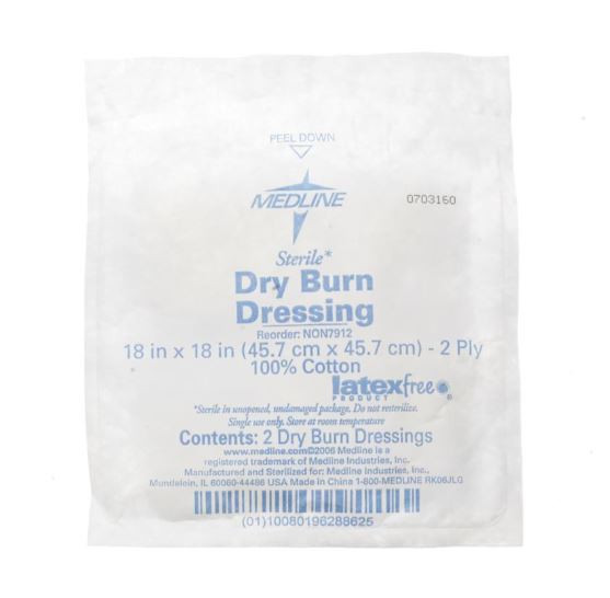 18" x 18" Sterile Burn Dressing, Dry - Each