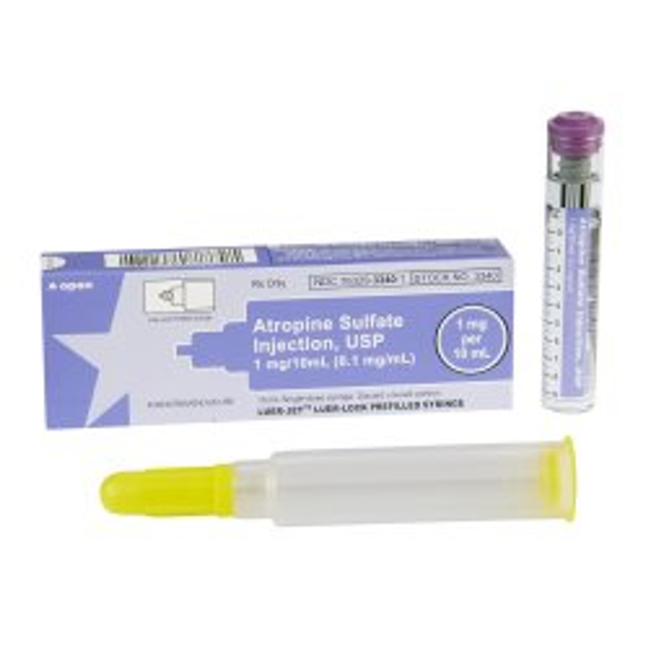 Atropine  Sulfate Inj., 1mg/10ml Luer-Jet Pre-Filled Syringe - Each