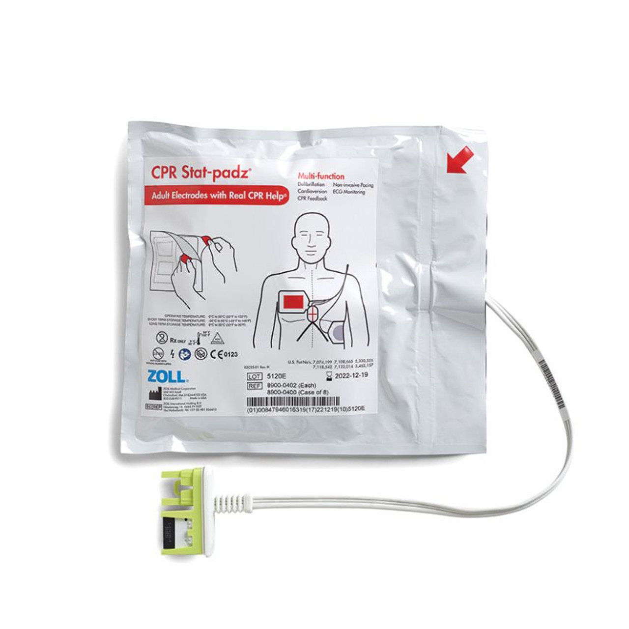 健康・医学 SA Medicine 122 123 130 133-148 Zoll STAT-PADz HVP w/CPR Help - Adult - Medical Warehouse