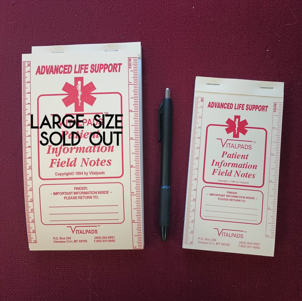 VitalPads ALS Patient Information Field Notes - Small
