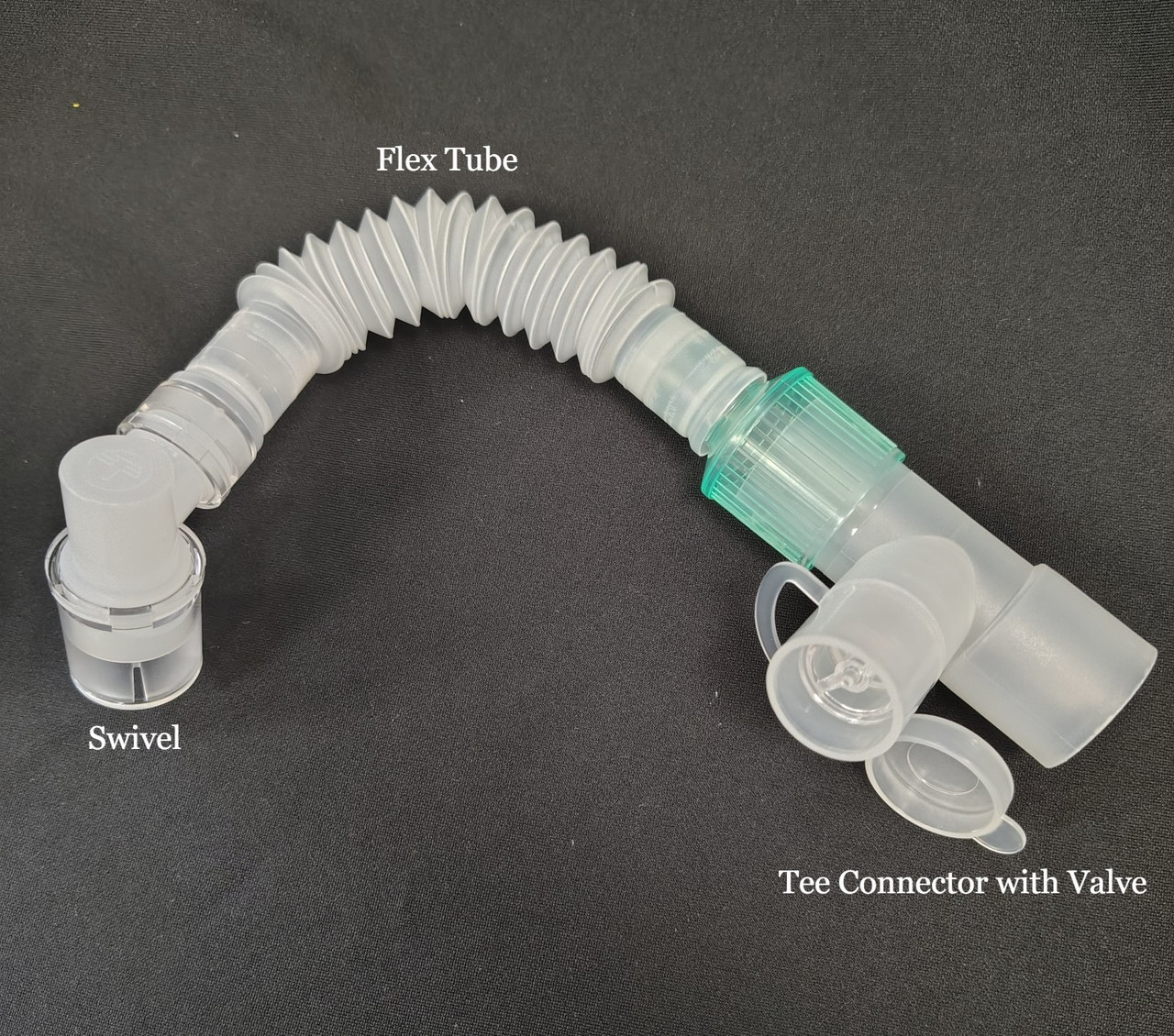 Flex Tube, Swivel, Valved "Tee" Connector