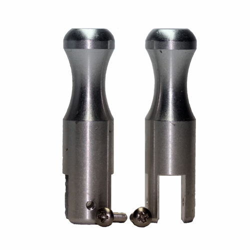 Toggle with screw - front and side view