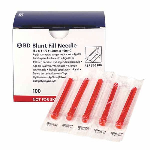 BD Blunt Fill Needle 18ga x 1.5 in - 100/Box
