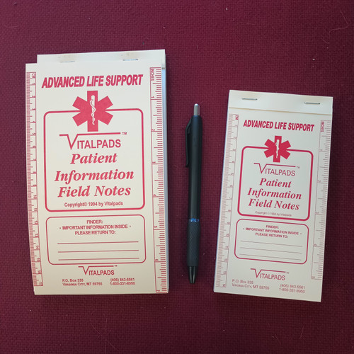 VitalPads ALS Patient Information Field Notes - Small or Large VitalPads ALS Patient Information Field Notes - Small or Large